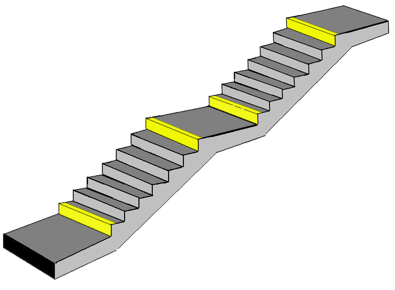 Ступеньки марша. Контрастная маркировка ступеней лестничного марша. Сигнальная лента на ступени. Разметка ступеней для слабовидящих. Лестница для слабовидящих.